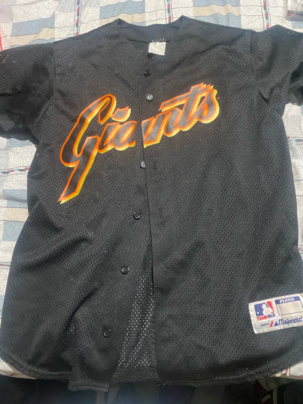 Majestic San Francisco Giants MLB Baseball Black Jersey Adult Size Medium